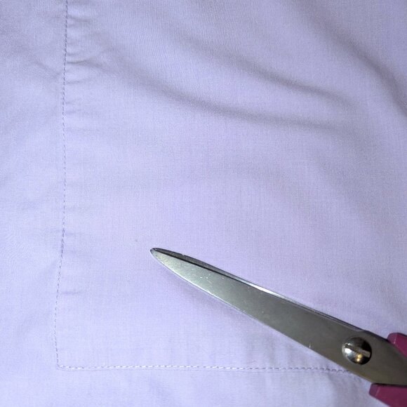 Abercrombie & Fitch | Oversized Poplin Shirt in Lavender | Size Large - Picture 12 of 13